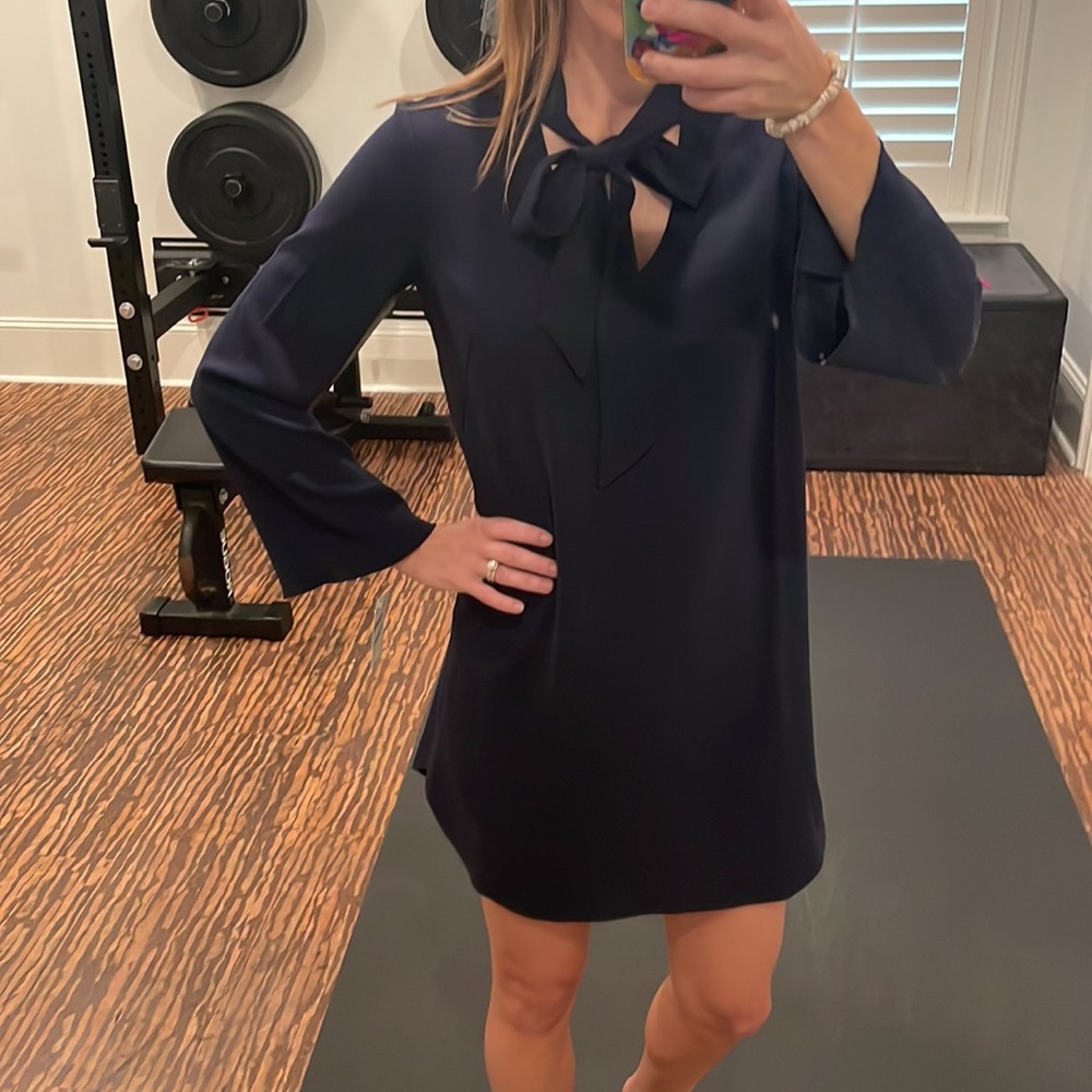 Nordstrom navy blue shift dress